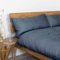 AGAPIE - Bambus Lyocell Kopfkissenbezug 80x40 cm - Dunkel-Blau, 100% Bio Oeko-Tex 100, für Allergiker, Antibakteriell, Ganzjahres-Bettwäsche, Atmungsaktiv, Geruchshemmend, Besonders sanft
