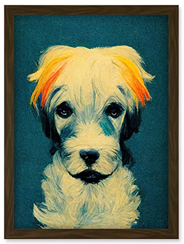 Doppelganger33 LTD Border Terrier Dog Artwork Framed Wall Art Print A4