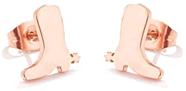 Minimalistische Western-Cowgirl-Stiefel, Ohrstecker für Damen, Teenager, Mädchen, Edelstahl, Cowboy-Stiefel, Verkleidung, Custome-Ohrstecker, Modeschmuck, Geschenke, Edelstahl, Neu