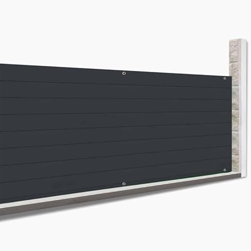 IDMarket - Brise Vue occultant 1,8 x 10 M Effet Lames de clôture 160 GR/m²