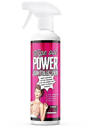 Wipeout - Power Foam Bleach Toilet and Bathroom Cleaner Spray | Eliminates 99.9% of Germs - 500ml