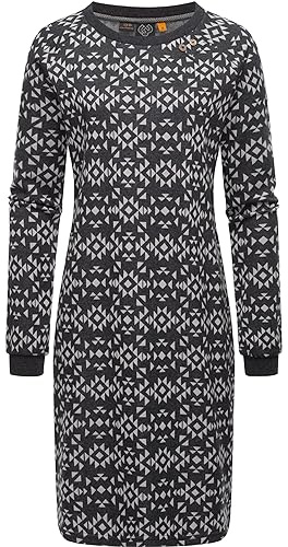 Ragwear Damen Jersey Shirtkleid Langarm Sweatkleid Winterkleid Dassa Aztec XS-6XL