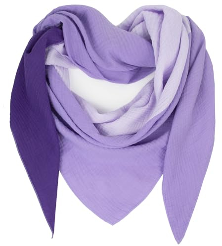 Gloop Damen XXL Strick Dreieck Schal Halstuch Baumwolle Musselin Schal ohne Kratze an Haut Made in Italy