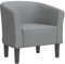 vidaXL Clubsessel, Sessel mit gepolstertem Sitz Armlehnen, Cocktailsessel mit Holzgestell, Loungesessel Relaxsessel Polstersessel, Hellgrau Stoff