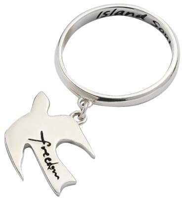 Island Soul Freedom Ring, Ringe Frauen, Schmuck Damen, Silberringe Damen 925, Silber Ringe 925 Frauen, Schmuck Silber, Damenring Silber 925, Ring mit Stein (Silver-Freedom, 16)
