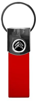 CITROËN Racing Porte-clés officiel en métal, Rouge Logo Noir, Taglia unica