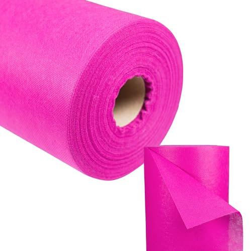 ACESA - Camino de Mesa Tejido No Tejido 0.40x48m | Rollo de Tela para Bodas, Cumpleaños, Bautizos y Comuniones | Tela Multifuncional y Resistente para Decoración y Manualidades | Color Fucsia