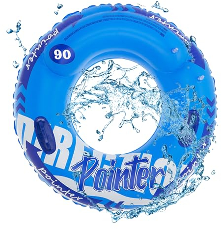 Schwimmen Ring aufblasbare Bunte Schwimmbad schwimmt mit Griffen Swim Tube Wasser Pool Spielzeug für Sommer Strand Erwachsene 90cm/35.4in (Blau)