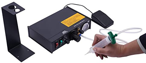 Halbautomatischer Klebstoffspender Glue Dispenser Solder Flüssigkeitsspender Semi-Automatic Dispenser Dropper, Machine Solder Paste Controller Mit Barometer, AC220V EU Plug