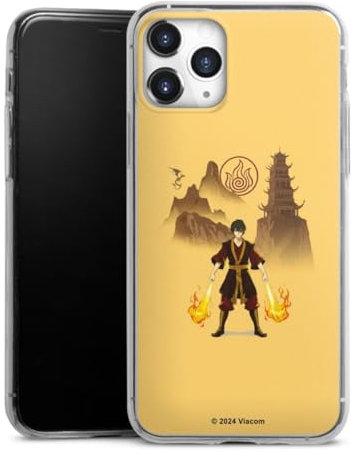 Slim Case extra dünn kompatibel mit Apple iPhone 11 Pro Silikon Handyhülle transparent Hülle Avatar - Der Herr der Elemente Zuko Offizielles Lizenzprodukt