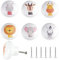 Lasyman 6 Pack 1.5 6pack Kids Nursery Animal Ceramic Cute Door Cabinet Decorative Cabinet Dresser Drawer Knobs Lion Drawer Pulls (Zebra)