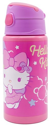 ms móvil shop Botella de Aluminio Flip Helo Kitty Cantimplora de Agua 500ml para Niños Reutilizable Producto Oficial