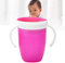 Vaso de Silicona Duradero para bebé con Pequeño, Protección de 360° y sin Fugas, para Entrenar a los Niños Pequeños a Beber de Forma (PINK)