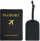 YMWALK Porta Passaporto e Etichette per Valigie, Custodia per Passaporto, Porta Carte di Credito e Documenti da Viaggio in Pelle PU, Set Accessori per Viaggi d'Affari (Nero)