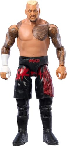 Mattel WWE Solo Sikoa-Actionfigur, Hauptkampf-Serie #151, ca. 15 cm große Sammelfigur mit 10 Bewegungspunkten und lebensechtem Aussehen, JCV28