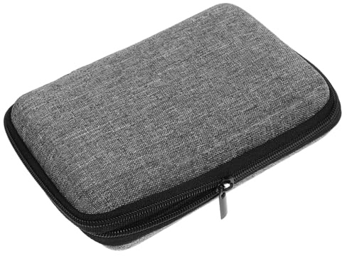 HOMOCONO 2pcs Headphone Storage Bag Cable Storage Box for Electronics Gadget Case Grey
