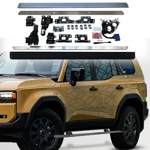 FTAPACCE Lot de 2 marchepieds déployables pour Toyota Land Cruiser Prado J250 2024 2025 Marchepieds latéraux électriques