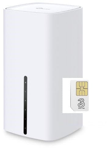 TP Link 5G Archer NX200 WiFi6 Dual Band Gigabit with Three 5G Data SIM Card Bundle