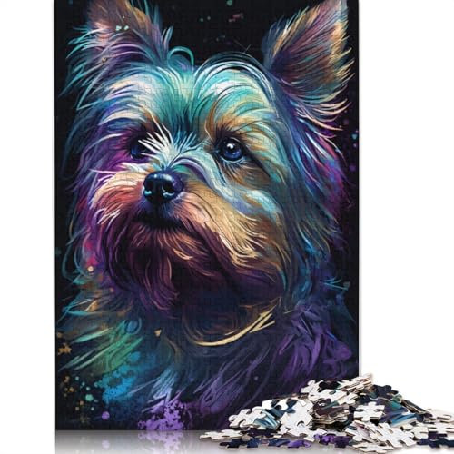 Jigsaw Puzzles for Adults 1000 Piece Yorkshire Terrier Dog Jigsaw Puzzles for Adults Puzzle Wooden Jigsaw Puzzles Learning Educational Toys Family Games 75x50cm