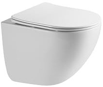 HOGART WC suspendu sans rebord, WC mural avec Softclose,