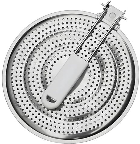 Placa de cocción a fuego lento con protector de llama, placa de cocción a fuego lento con protector de llama para estufa de cocina, dispositivo de cocina resistente al desgaste, protector de estufa fá