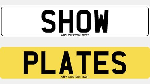 Standard Personalised Acrylic UK Number Pair Front Rear For car (Front & Rear)