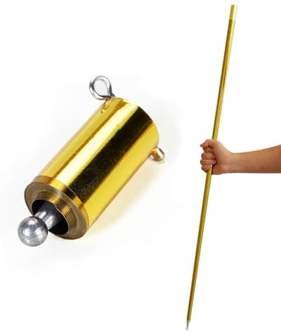 KEMUZ Magischer Zauberstab Metall,Professioneller Zauberstab Tragbare Stahlstange Magische Teleskopstange,Metal Magic Wand,für Magier Bühnenleistung,Zaubertricks Zubehör,110CM