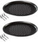 Zenker Pizzablech Set 32 cm – Antihaft Pizzaform mit Löchern & Distanzhaltern, 2-teilig, Schwarz – Für knusprige Pizzaböden