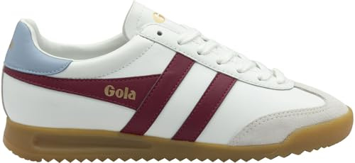 Gola Women's Torpedo Leather Sneaker, White/Cerise/Air, 4 UK