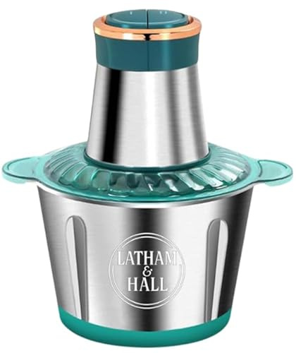 LATHAM & HALL Mixeur multifonction - Vert et argent - 2 vitesses - Pichet en verre de 3 L - Moteur puissant - Smoothies, soupes, milkshakes et plus encore