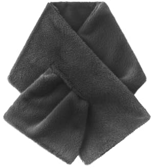 CODELLO FAKE FUR SCARF POLYESTER SOLID schw - 27X120CM