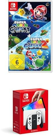 Super Mario Galaxy + Super Mario Galaxy 2+Nintendo Switch (OLED-Modell) Weiss