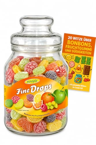 Bonbons Früchtemix 966g im wiederverwendbaren Glas + Witz-Flyer