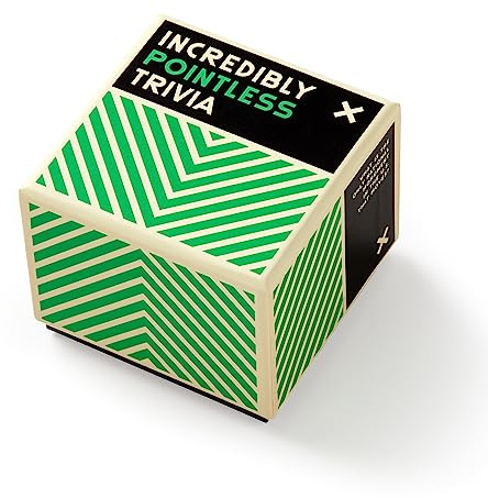 Brass Monkey Incredibly Pointless – Trivia Card Game Set with 200 Unique Questions About Pointless Knowledge for Adults and Kids Ages 13+