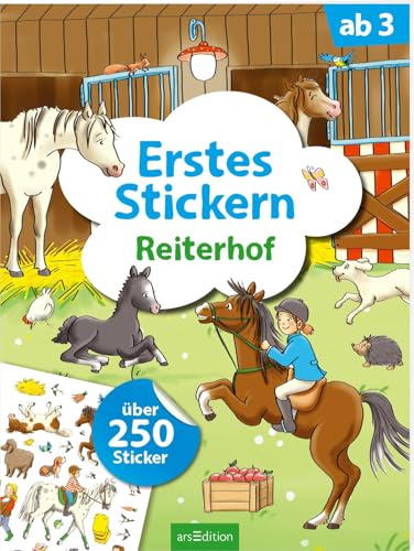 Erstes Stickern – Reiterhof: Über 250 Sticker | Erstes Stickerheft für Kindergartenkinder ab 3 Jahren