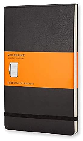 Moleskine Reporter-Notizblock Large, Hardcover, liniert, schwarz