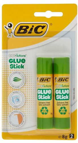 BIC ECOlutions Glue Stick - 8 g, Pack of 2