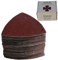 XXGO 55 Pcs Triangle 3-1/8 Inch 80mm 60/80/100/120/240 Grits Oscillating Multi Tool Sanding Paper No.XG5501U