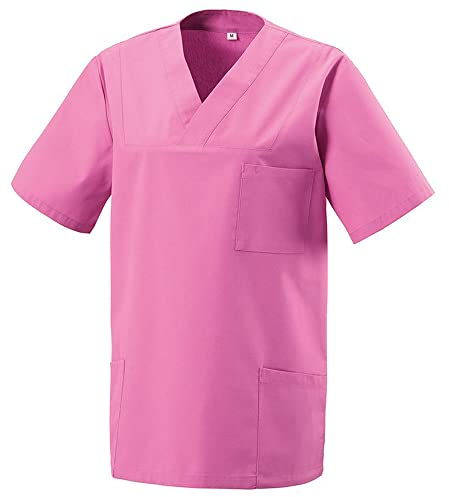 EXNER Medizinischer Schlupf-Kasack, OP-Kasack, Unisex, für Krankenpflege, Altenpflege, Farbe hot pink, Größe L
