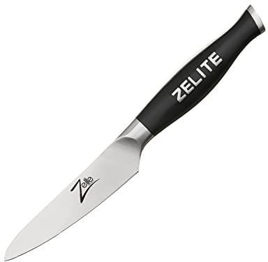 Zelite Infinity – Couteau Cuisine d’Office de 10 cm - Série Comfort-Pro – Couteau Professionnel Acier Inoxydable Alle-mand Forte Teneur en Carbone – Bord Ultra Coupant - Super Confortable