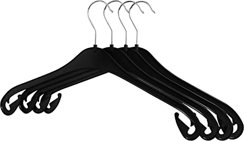 RSR Hangers Kleiderbügel NA 26 aus Kunststoff 25 Stück - Kinderkleiderbügel - Babybügel - Kinderbügel - 360° drehbarer Haken - Hemdenbügel - Kinderkleidung - Blusenbügel - schwarz - Made in Germany