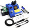 Soldering Station,60W Digital Soldering Iron Station Kit with 194°F-896°F Temperature,C/F Func,0-30 Minute Sleep Func,5 Extra Solder Tips,2 Helping Hands,Solder Bracket,Solder Sucker