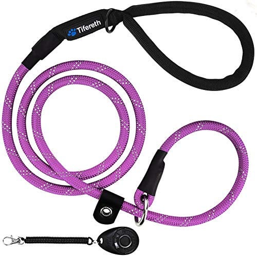 Tifereth Slip-Lead Dog-Leash Medium-Training-Rope - 6ft Foot Big Large Reflective Climbing Rope Leash Supports The Strongest Pulling Large Medium Dogs 6 Feet