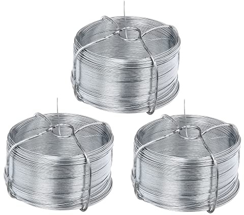 Alberts 530440 Drahtspule | verzinkt | Draht-Ø 0,8 mm | Länge 50 m | 3er Set