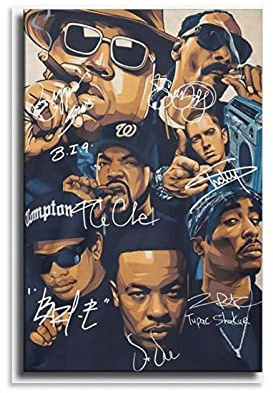 GNKIO Old School Rap Poster Leinwand Kunst Poster und Wand Kunst Bild Druck Moderne Familie Schlafzimmer Dekor Wandbild 16x24inch(40x60cm)