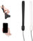 Kiorafoto 2 Pack Camera Wristband, Doux et Confortable Camera Wristband 9,25 Pouces Cuir Durable Court Bracelet Léger pour Téléphone Portable Porte - Clés Badge USB Flash Drive Wallet (Noir et Blanc)