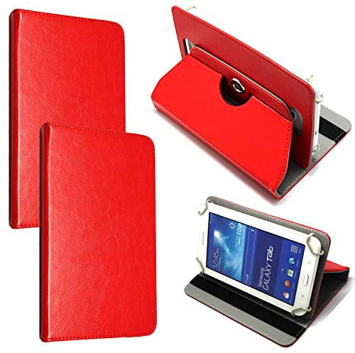 8 inch Tablet Case Cover - Universal Leather Stand Case Folio Cover Magic Leather 360° Rotating Case Fits for ALL 8.0 Inch Tablets (Red)