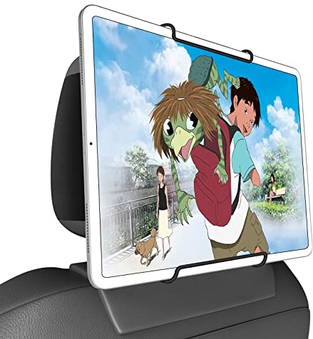 Arozxin Support Tablette Voiture, Support en Silicone Appui-tête Voiture, Universel Porte Tablette Voiture avec Filet Antidérapant pour Tout 7 à 12.9 Pouces Écrans, Fire HD, iPad, Nintendo Switch