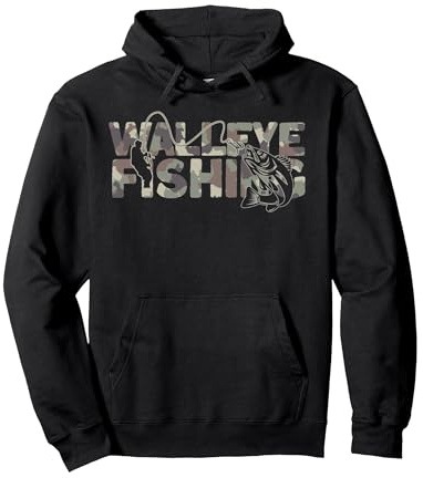 Walleye Fisherman Camouflage Walleye Angeln Pullover Hoodie