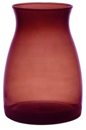 INNA-Glas Glas Blumen Vase Maisie, rot-klar, 20cm, Ø14cm - Dekovase